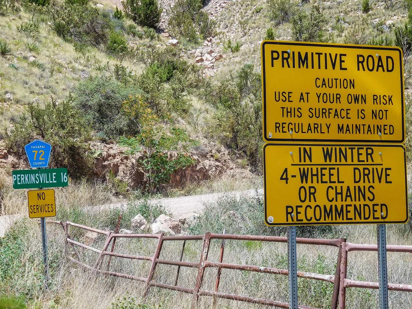 Joni's photo of the warnings.