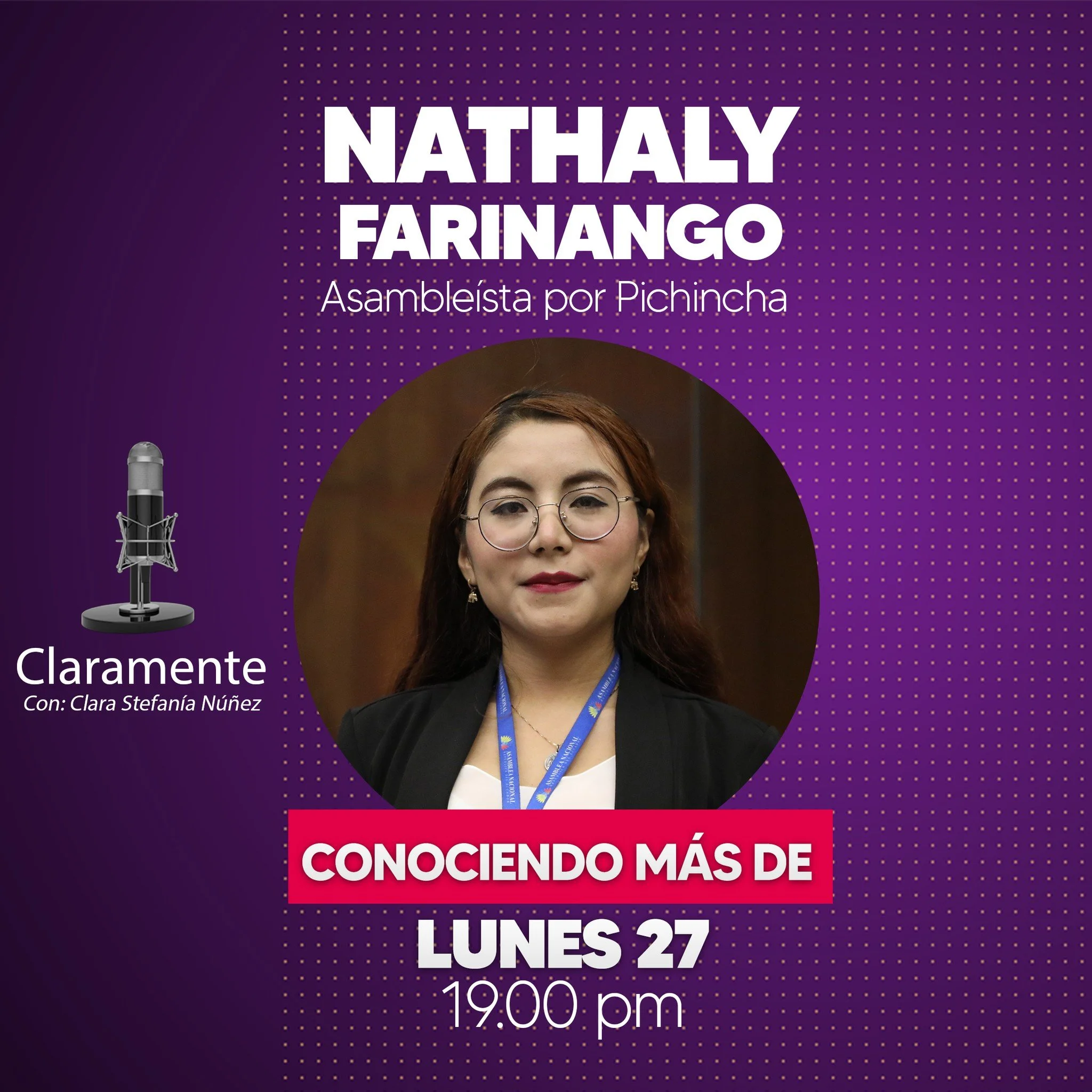 ✨ Esta noche en CLARAMENTE, descubrimos el lado más humano de Nathaly Farinango, asambleísta por Pichincha.
Una conversación auténtica, cercana y diferente. 💬
🕖 Hoy, 7 PM, por la señal de Telesucesos.
#Clarament