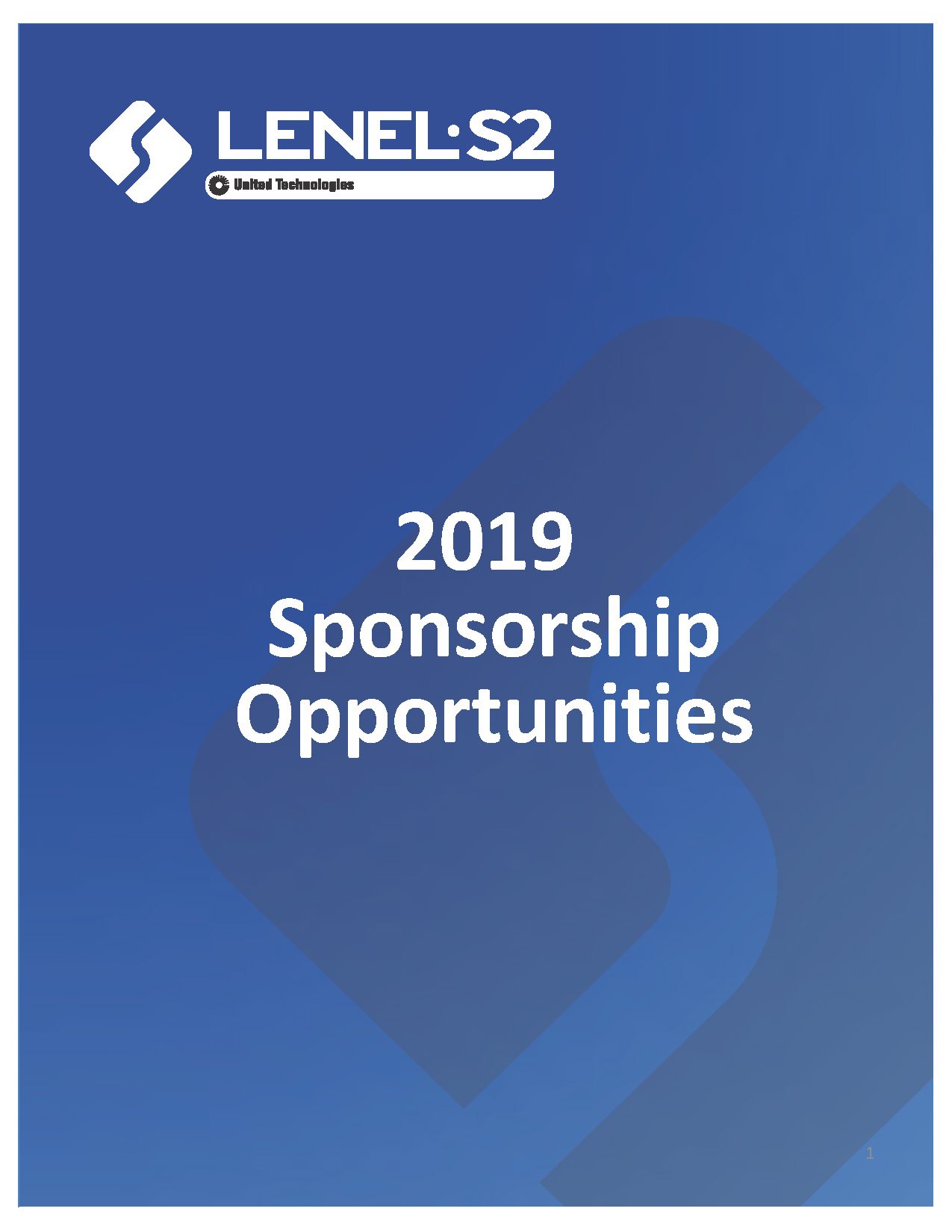 LenelS2 Sponsorship Package 2019