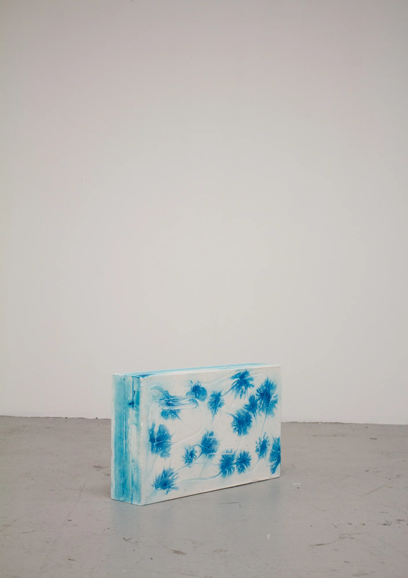 Amma, 2015 Plaster, goat's milk, water from the Ganges river, indigo, turquoise dye