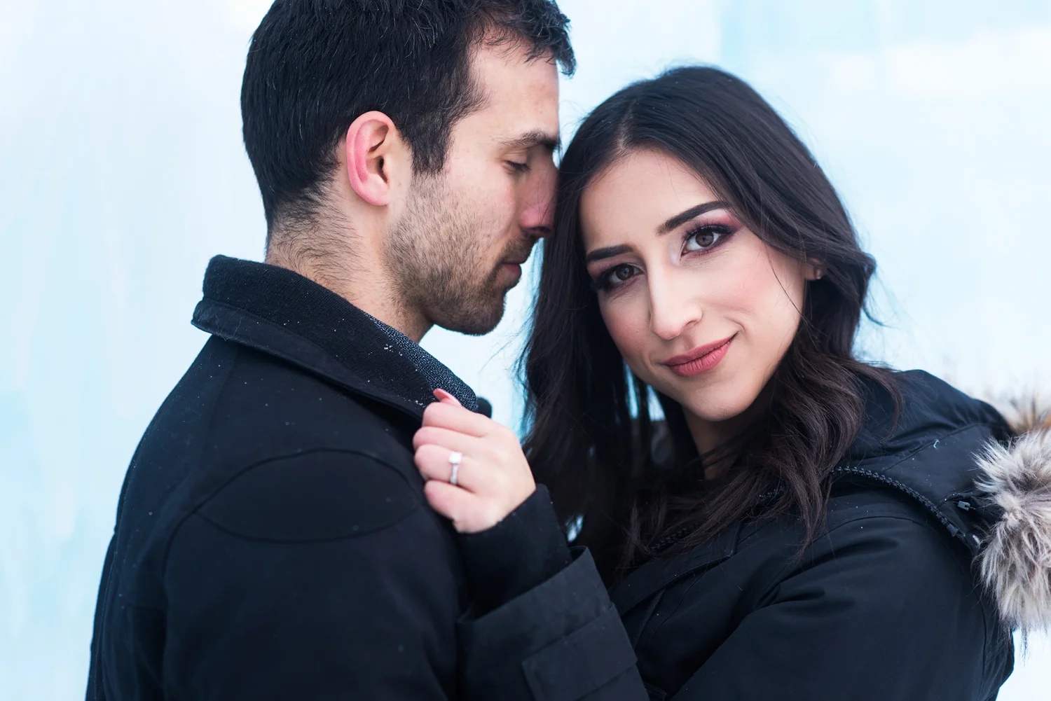 Edmonton Winter Engagement Photography | YEG Ice Castles | Enas and Yavuz