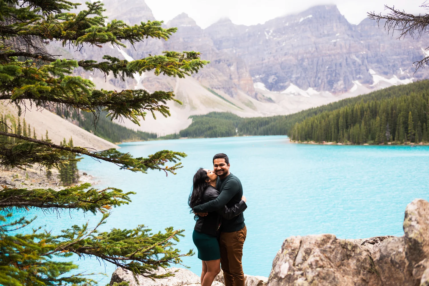 Banff Proposal Photography | Moraine Lake | Jimit and Savani