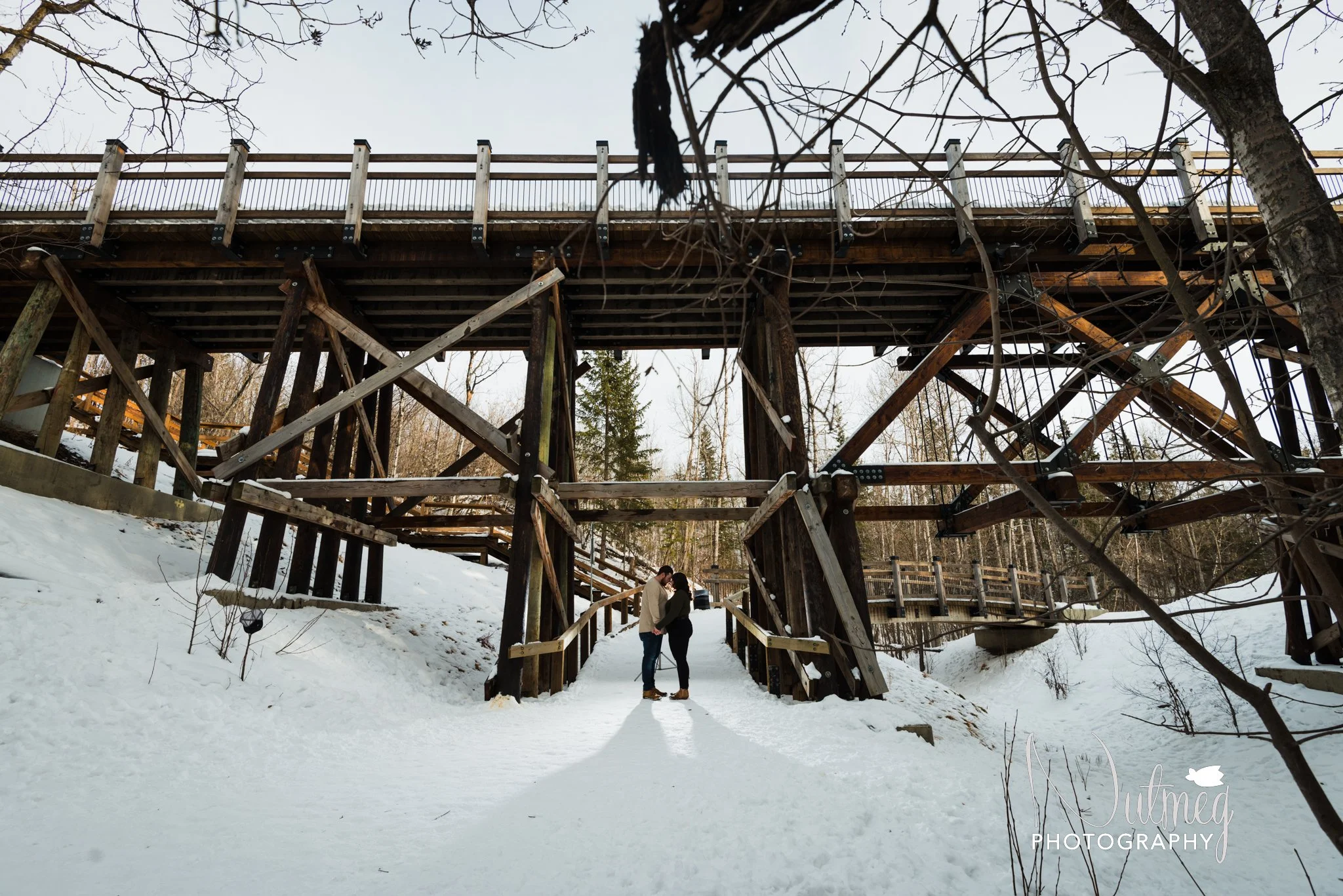 Edmonton Winter Engagement Photography | Mill Creek Ravine Engagement