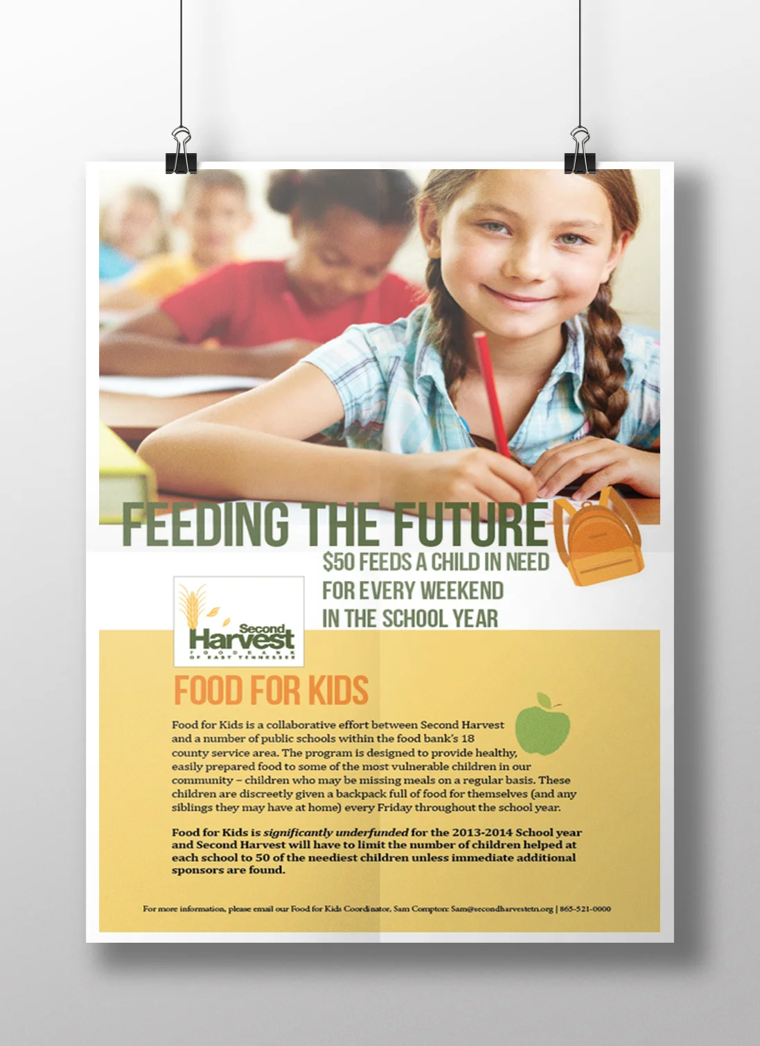 Food For Kids - Poster created in Adobe InDesign - class project
