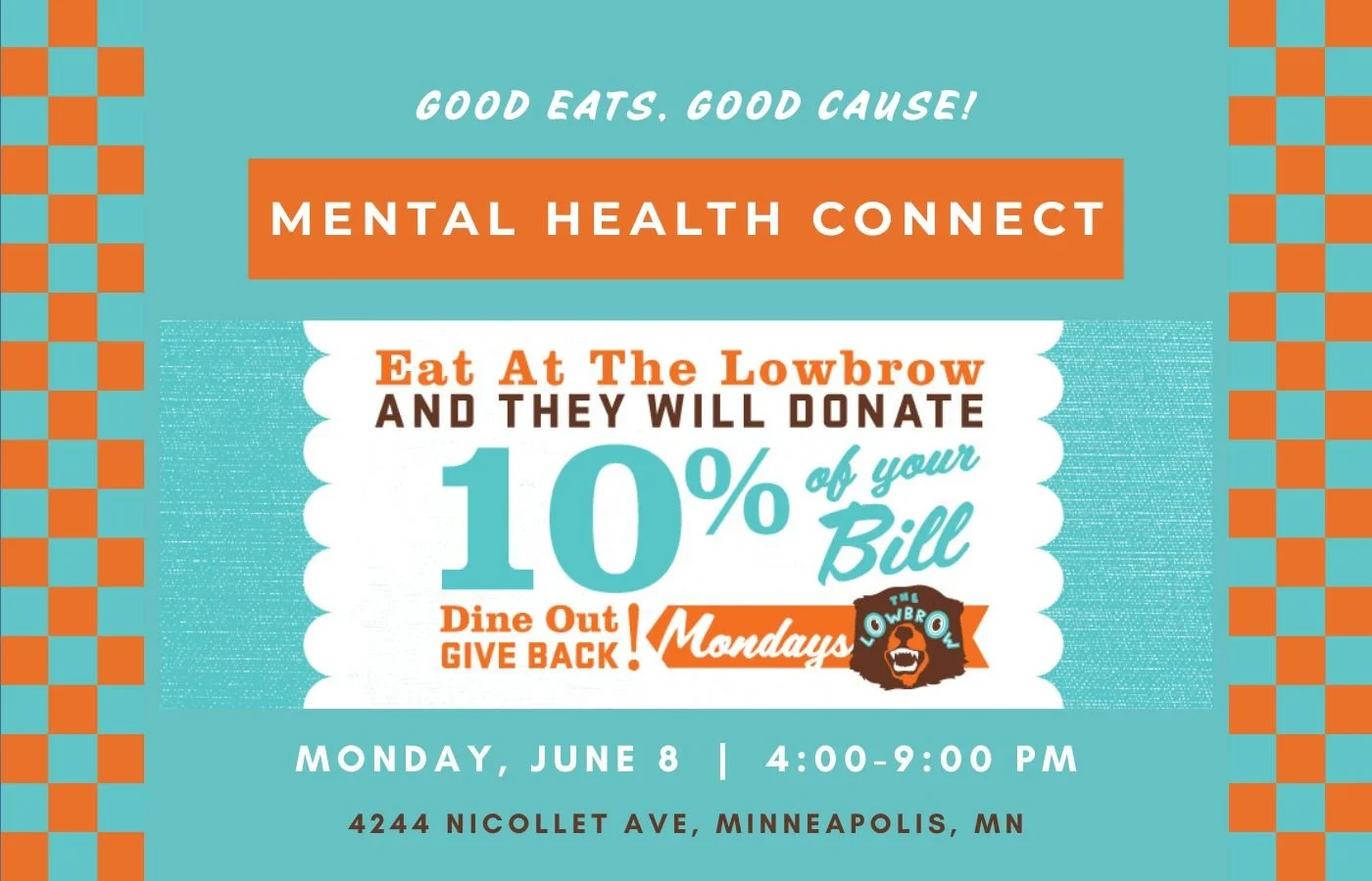 Dine Out, Give Back with Dinner at The Lowbrow!