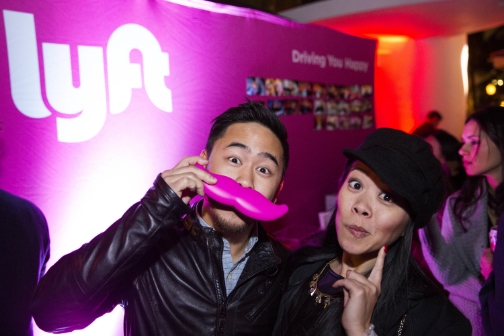In South Beach, Miami, Lyft enthusiasts posed with our glowstache.
