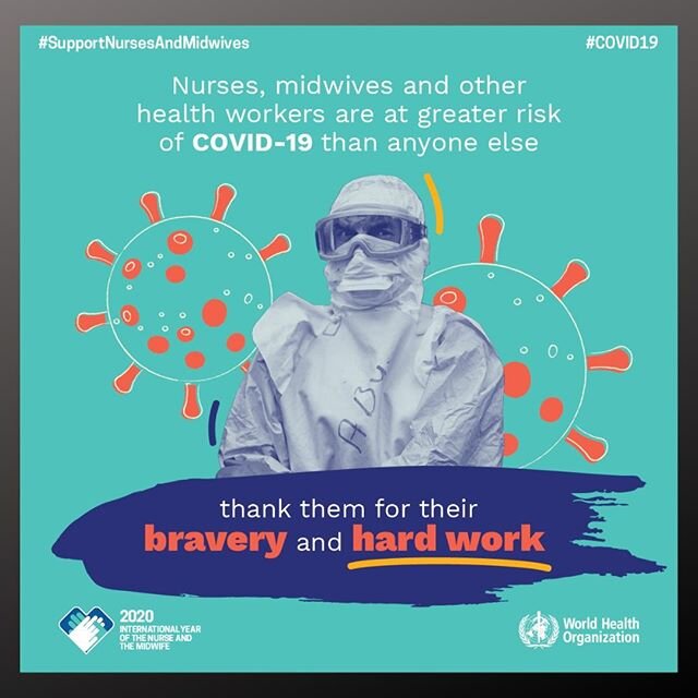 Today is International World Health Day. It comes at a time when the health of people across the globe is at the forefront of all our thoughts and actions. 
The campaign for 2020's World Health Day is: Support Nurses and Midwives.

Nurses are on the 