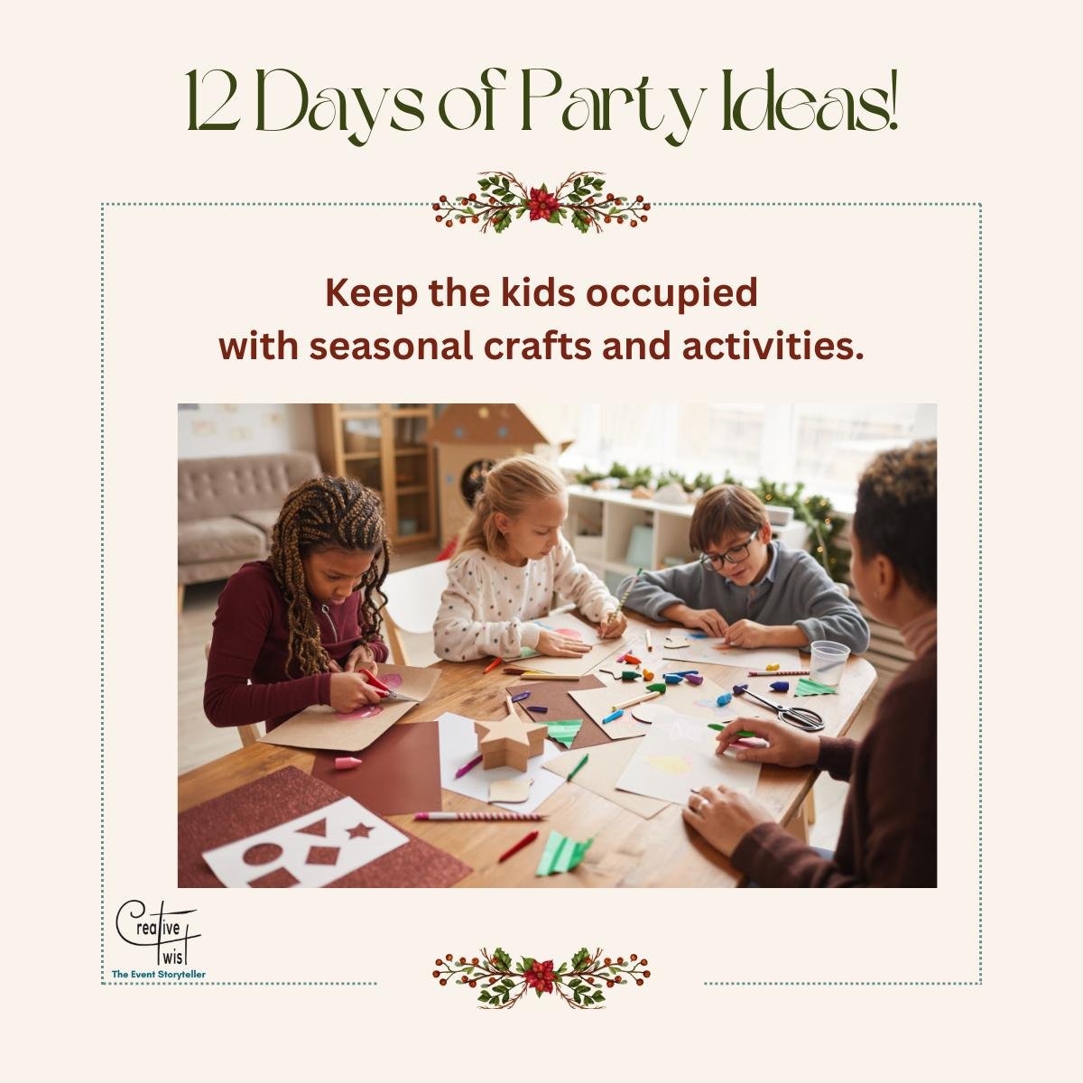 Minimize the screen time and boredom at your family gathering by pre-planning some easy crafts and activities for the kids.🎨👩&zwj;🎨

HINT: Get them to set up a &quot;pop-up&quot; art gallery that the adults will visit at a designated time. 

#craf