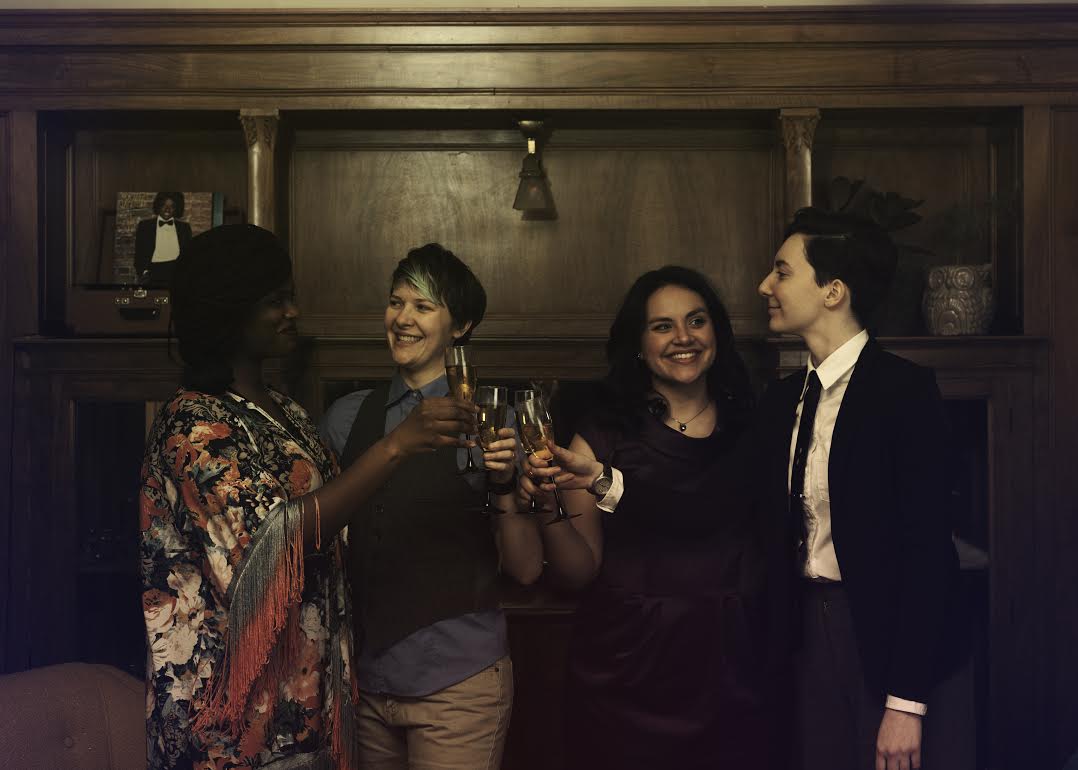 Taylor Raye as Margot, Anna Rose Ii-Esptein as Nate, Samantha Michelle Nava as Leigh, and Shalyn Welch as Darcy. Photo credit: Christopher Semel