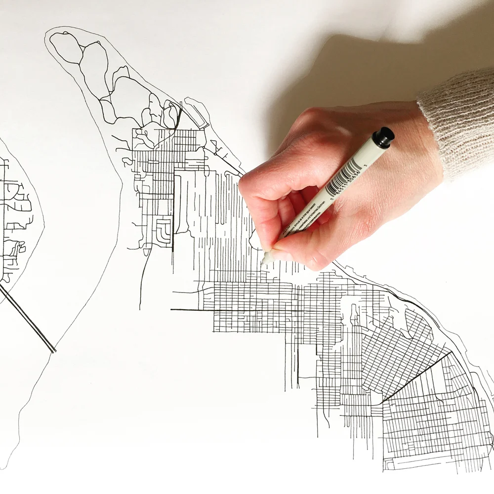 Tacoma_Washington_City Lines Map Drawing_TurnoftheCenturies_process_etsy.jpg