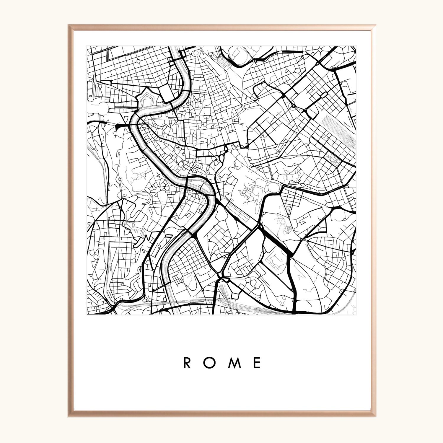 tøj Flagermus At hoppe ROME City Lines Map: PRINT — Turn-of-the-Centuries