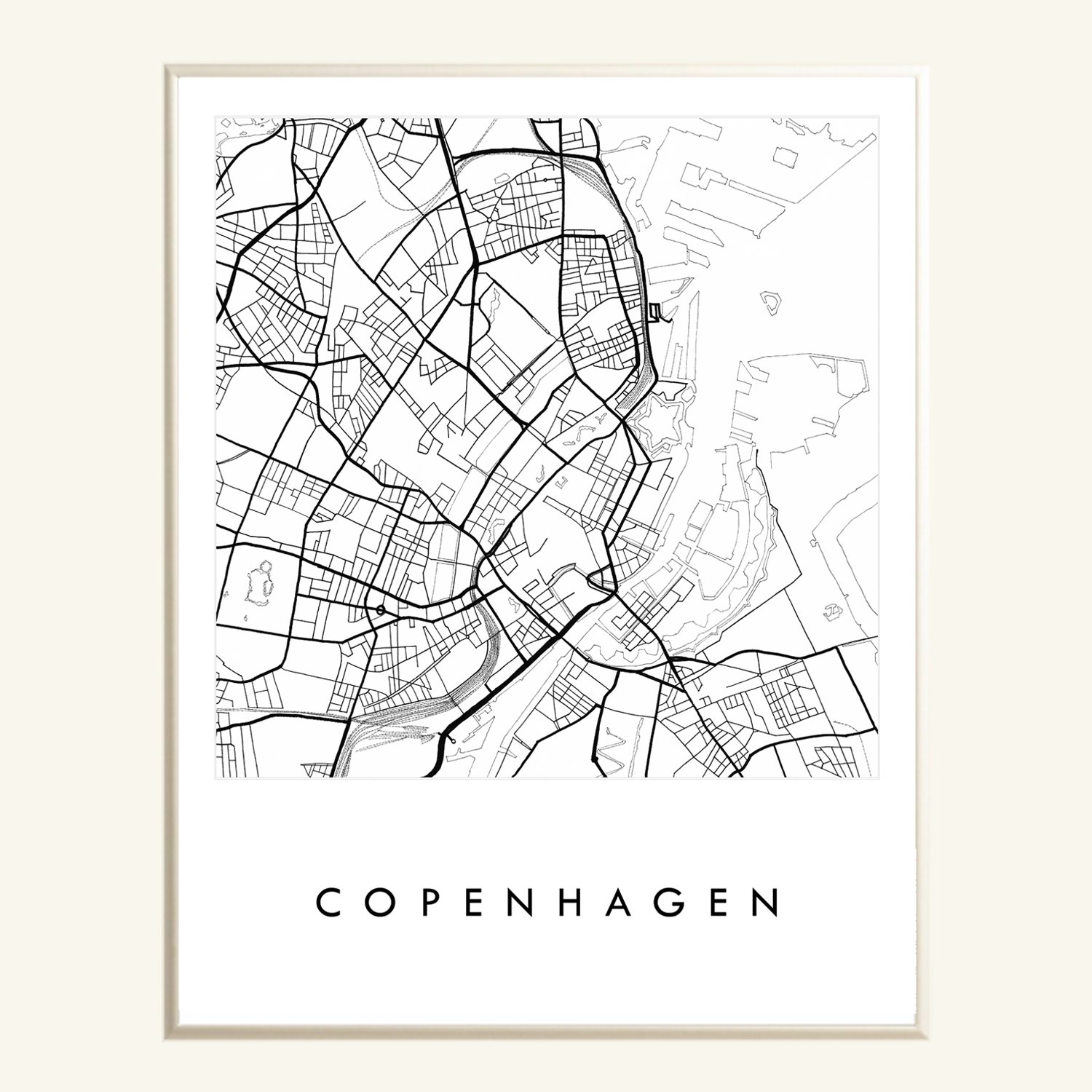 stak smække nøgle COPENHAGEN City Lines Map: PRINT — Turn-of-the-Centuries