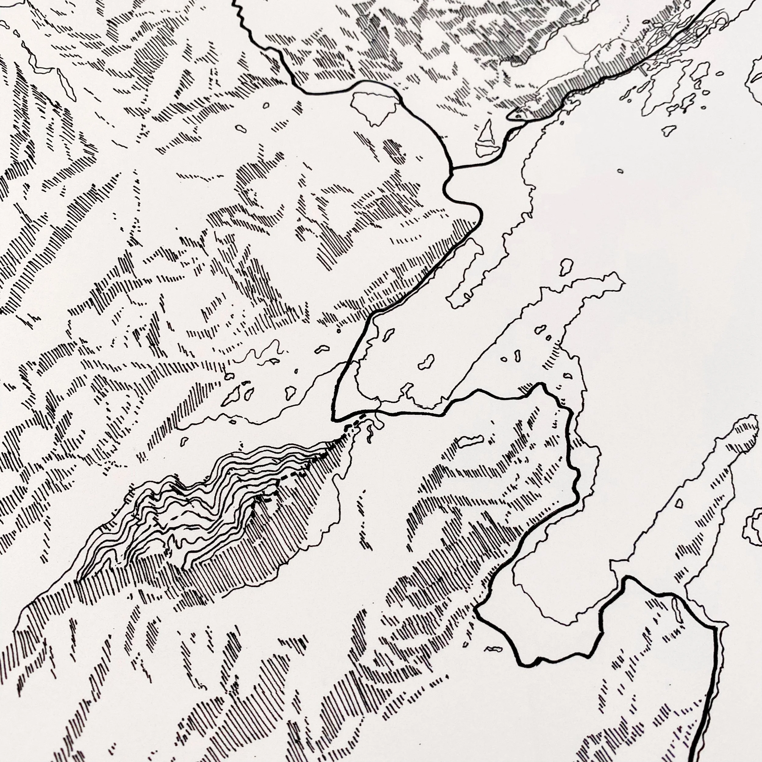 KODIAK Alaska Topographical Map Drawing PRINT — TurnoftheCenturies