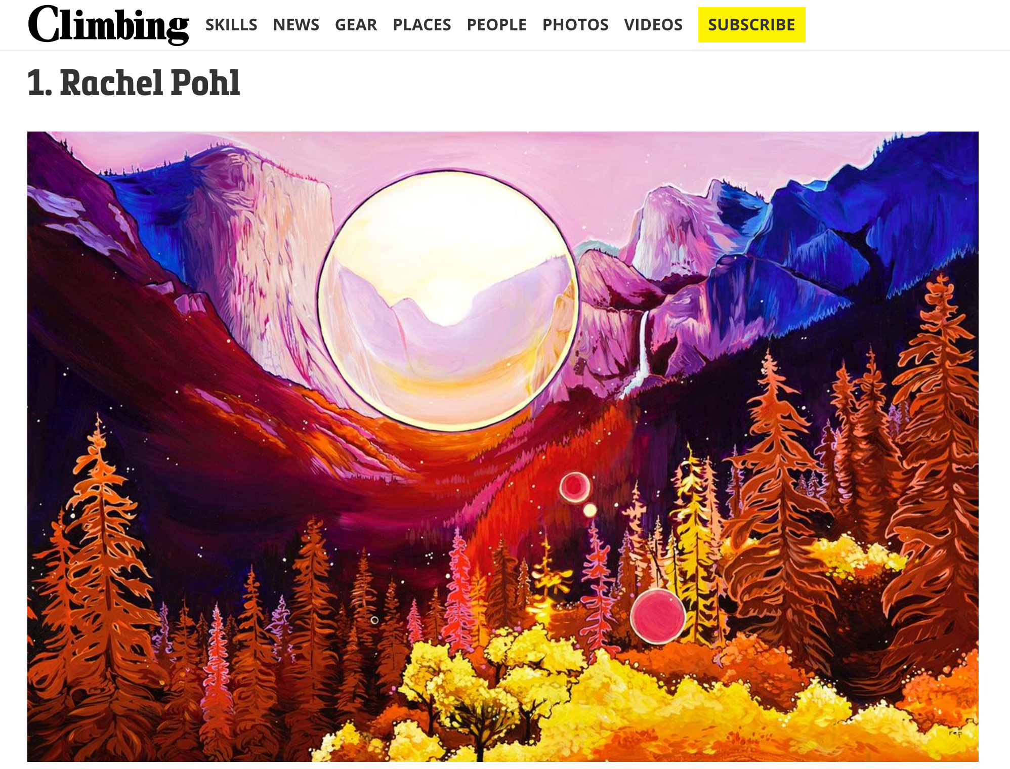 I am pleased to be part of Climbing Magazine's "8 Climbing Artists You Should Know " alongside some of my favorite mountain artists!!