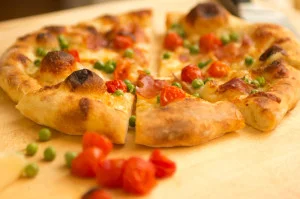 Easy Pizza Recipe - Roasted Tomato, Prosciutto & Pea