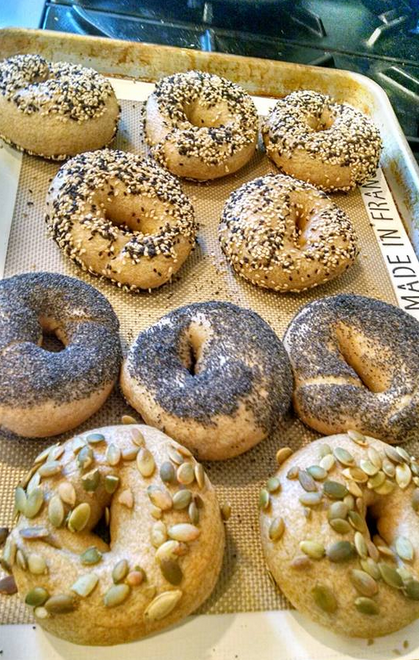 Who doesn't love a good bagel?! Especially fresh & hot out of the oven...or in this case, hot off the #BakingSteel! Thank you to Jennie, for sharing these with us on our Facebook page ! 