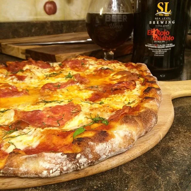 @briankrideout filling his Saturday night with pizza. Awesome.