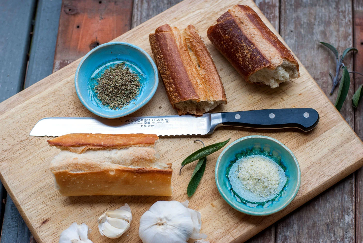 Come on. Admit it. Ever since you first watched Lord of the Rings you’ve wanted to have a reason to wield a huge knife. My friends, here is your chance. Take a nice big bread knife and slice that baguette into conquered, little inch thick bread cubes. If you shout “For the SHIRE!” as you carve, I won’t tell anyone.