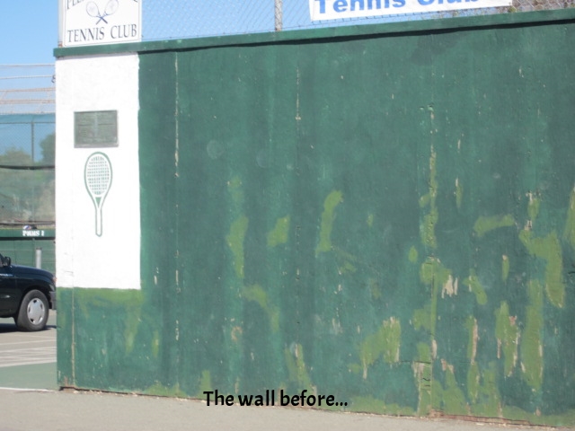 The wall...before...