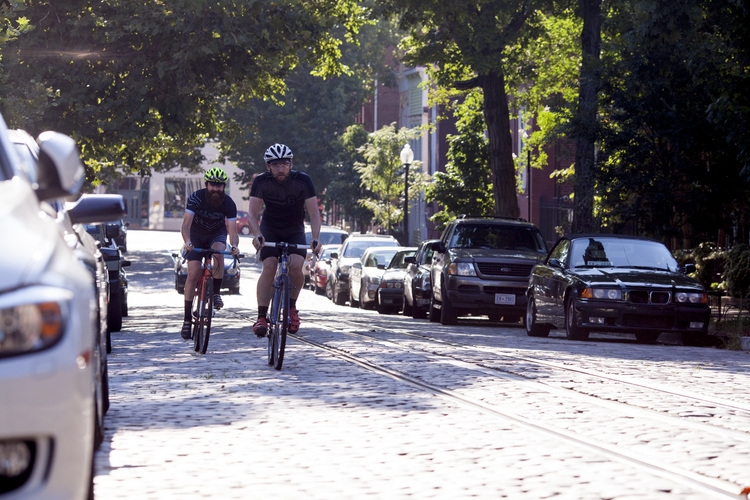 The P Street Trolley Tracks was where we started our first #adventuretimes ride. As avid cobble goblers (#steelisreal) we decided the P street trolley tracks were the place to start. In Georgetown there are the remnants of the Cabin John trolley system , or the original H Street Streetcar. The Georgetown trolley tracks we're installed in the 1890's, and only retired from service in 1960. Pretty sweet little bit of history to start our Friday adventure!