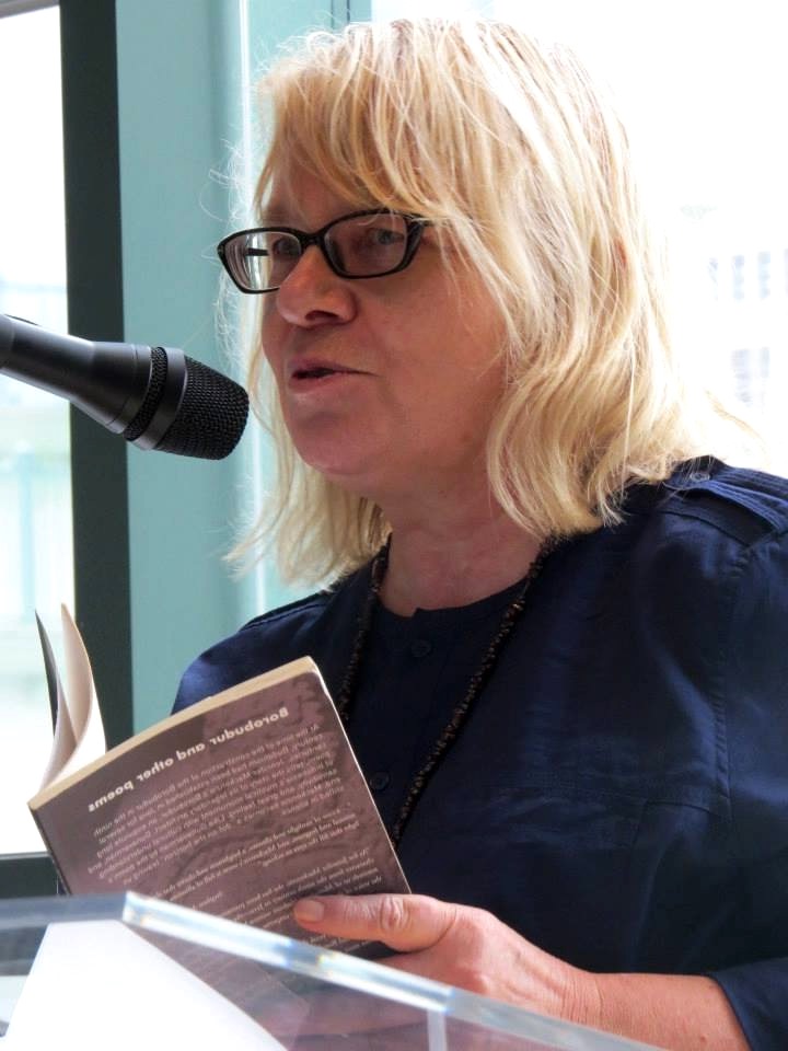  Jennifer Mackenzie reads from her book, Borobudur (Lontar).&nbsp; 