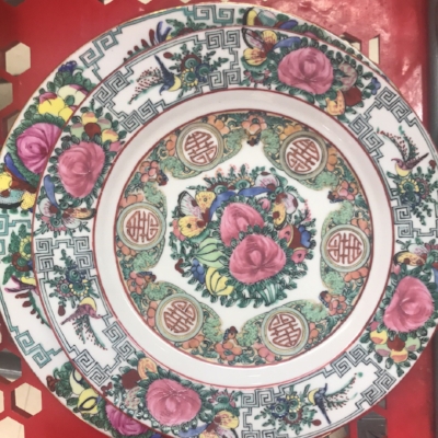 Decorative plates from savers Thrift store. $2.99