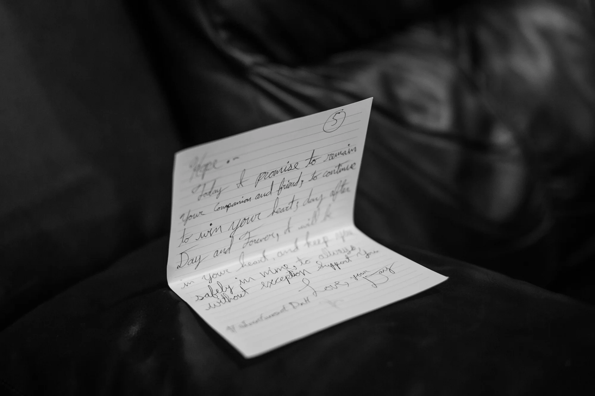 Cute Note to Bride from Groom