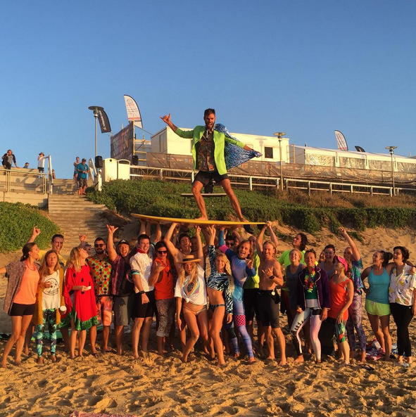Fluoro Friday at Merewether Beach, Newcastle. I'm in the crowd there somewhere.