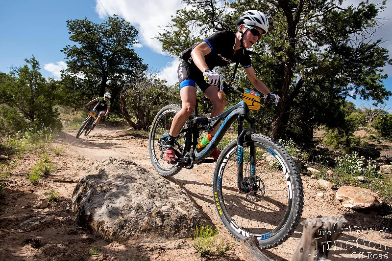 12 or-so miles into the race on Twist and Shout and Butterknife. I'm confident riding technical terrain, and this part of the race was an absolute blast. Image by Brian Leddy.