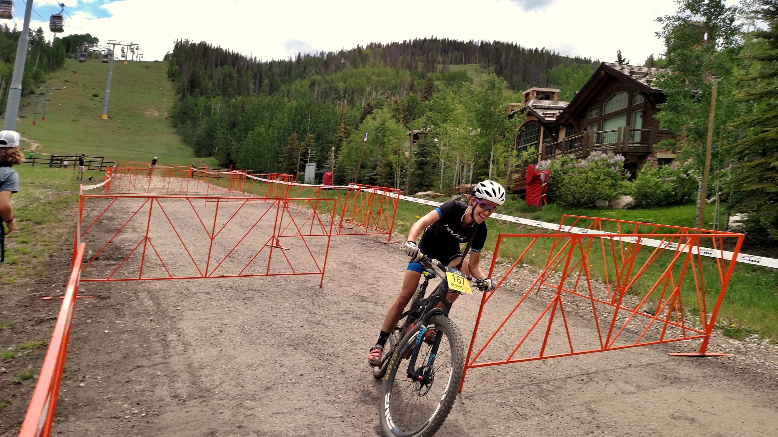 The closely (and poorly) placed gates at the finish line were probably the most technical part of the course. There's nothing like racing well for 20+ miles only to nearly eat it at the end!