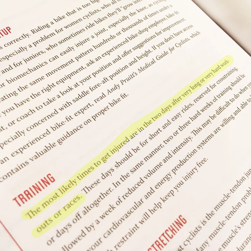 Joe Friel actually says this in the Cyclists Training Bible . Huh, go figure.