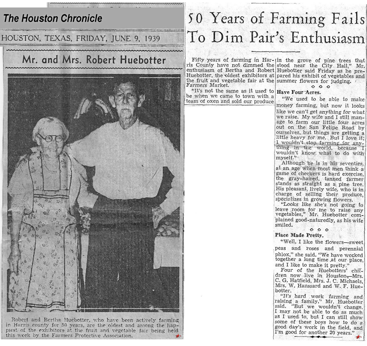 Robert Huebotter & Bertha Britz