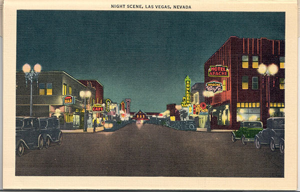 Night Scene Las Vegas 1930s
