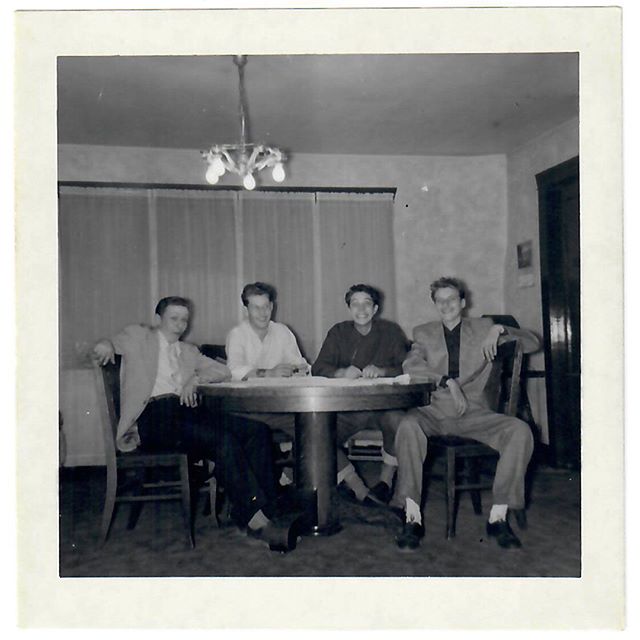 Dad: Maynard Viot, he&rsquo;s the guy on the end on the right, and this guy (on the far left), this is Lenny Hesterman, and the guy in the white shirt is Mickey, but I don&rsquo;t remember his last name. And&hellip;who is this guy in the black shirt?