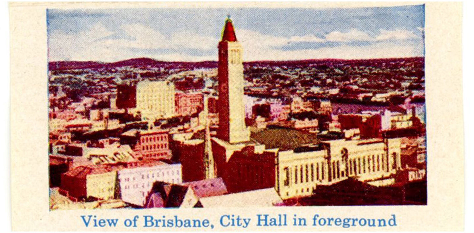 1940s View of Brisbane, City Hall in foreground