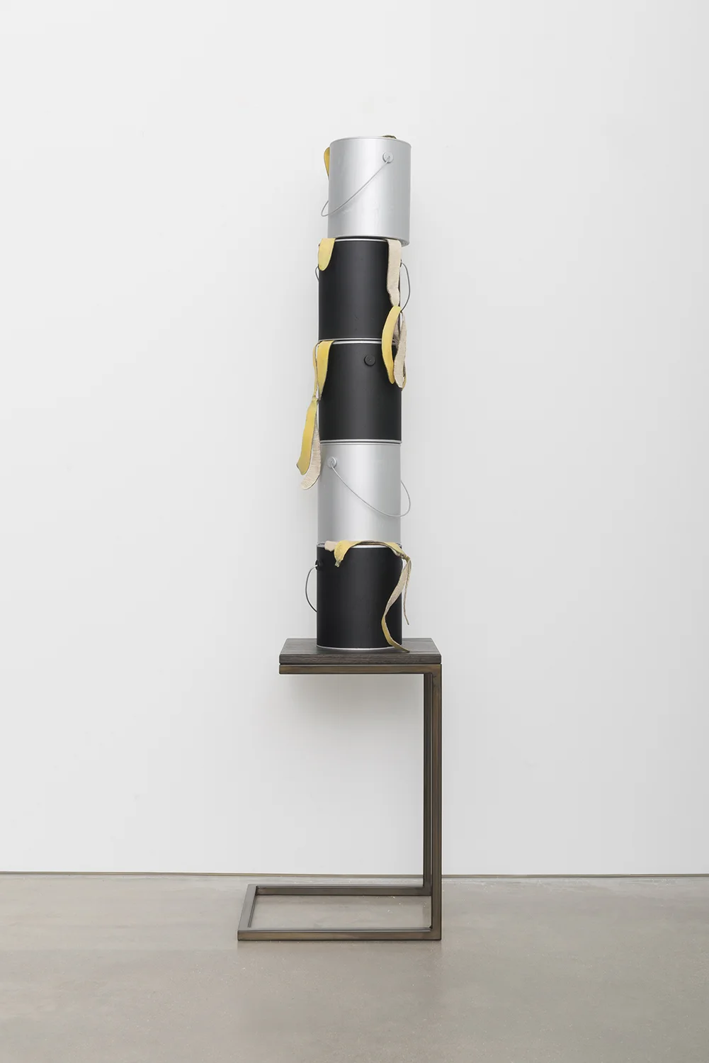 Stack (banana peels) with Nightstand, 2016 wood, steel, paint