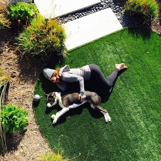 Thrive board member Laurel Smith and her rescue girl Izzy Pop.