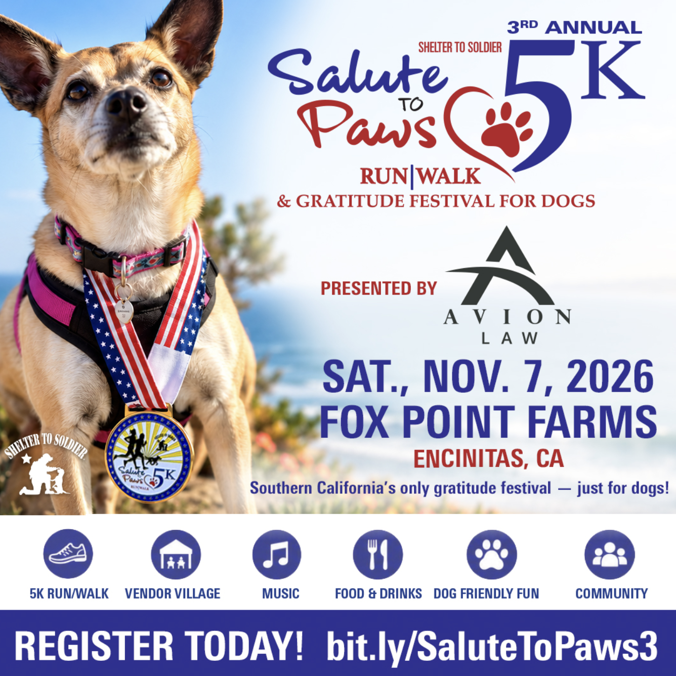 Shelter to Soldier's Salute to Paws 5K &amp; Adoption Event