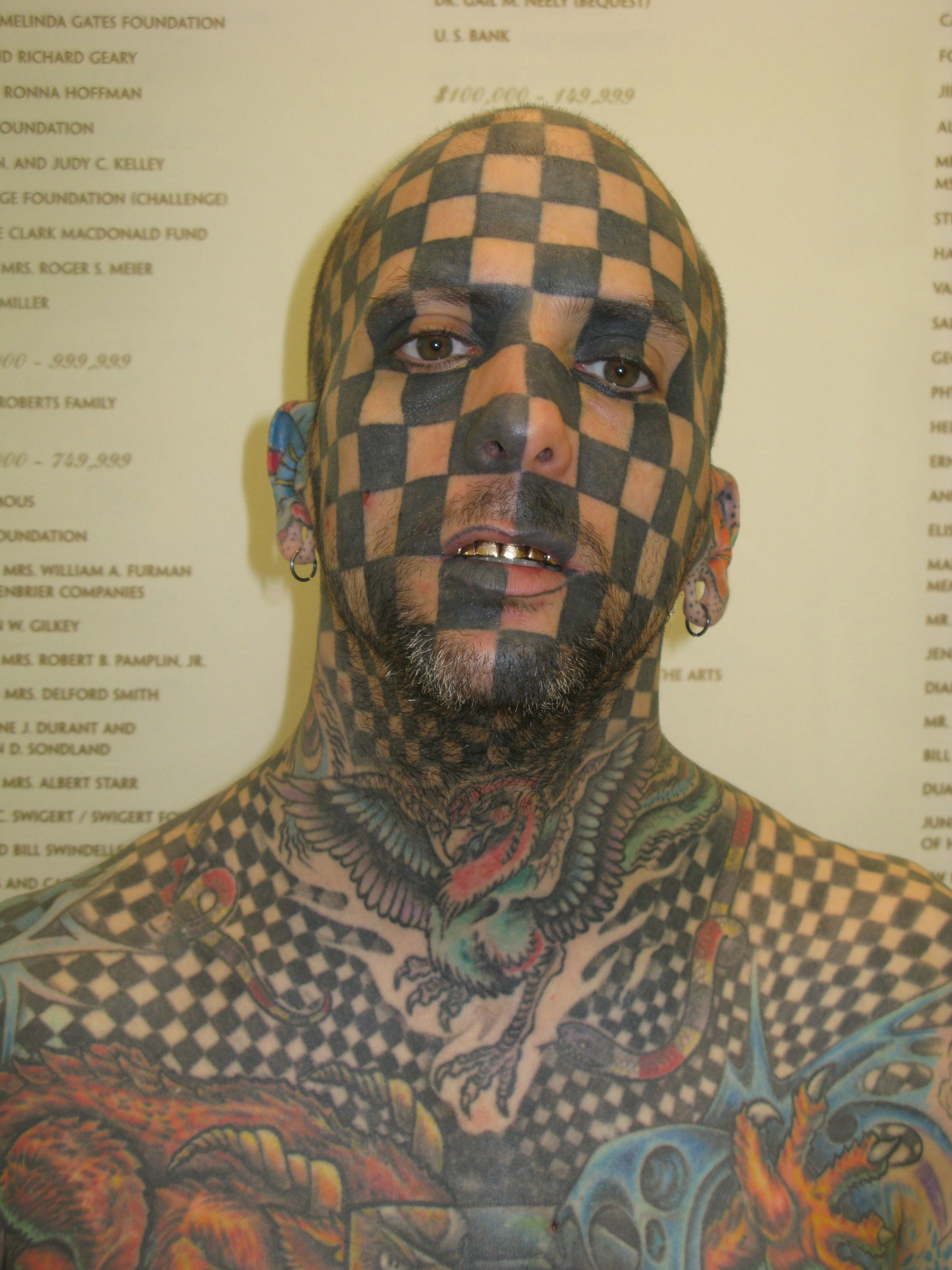  2010, Man in Portland at a tatoo art show. &nbsp;I asked if I could take a few photos of him and he agreed. 