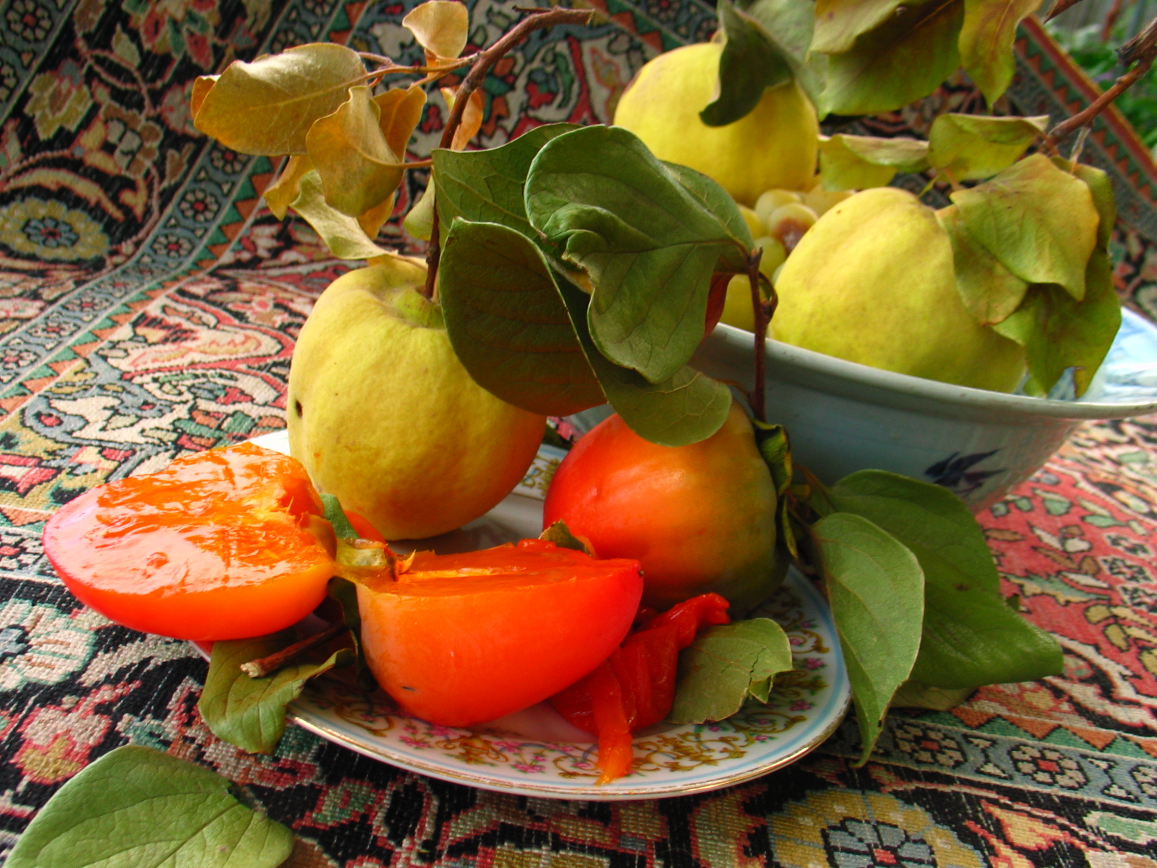  Persimmons and quince. 