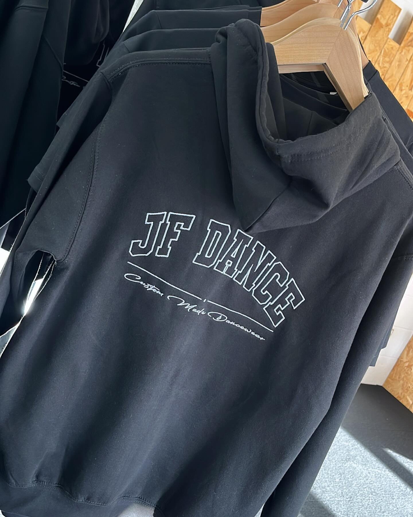 Check out 👀 our new JF Dance embroidered zip hoodies 💫🖤
 
Kids &pound;30 sizes 5-6, 7-8, 9-11, 12-14
Adults &pound;35 sizes S, M, L XL

#jfdance #dance #dancer #embroidered #hoodie