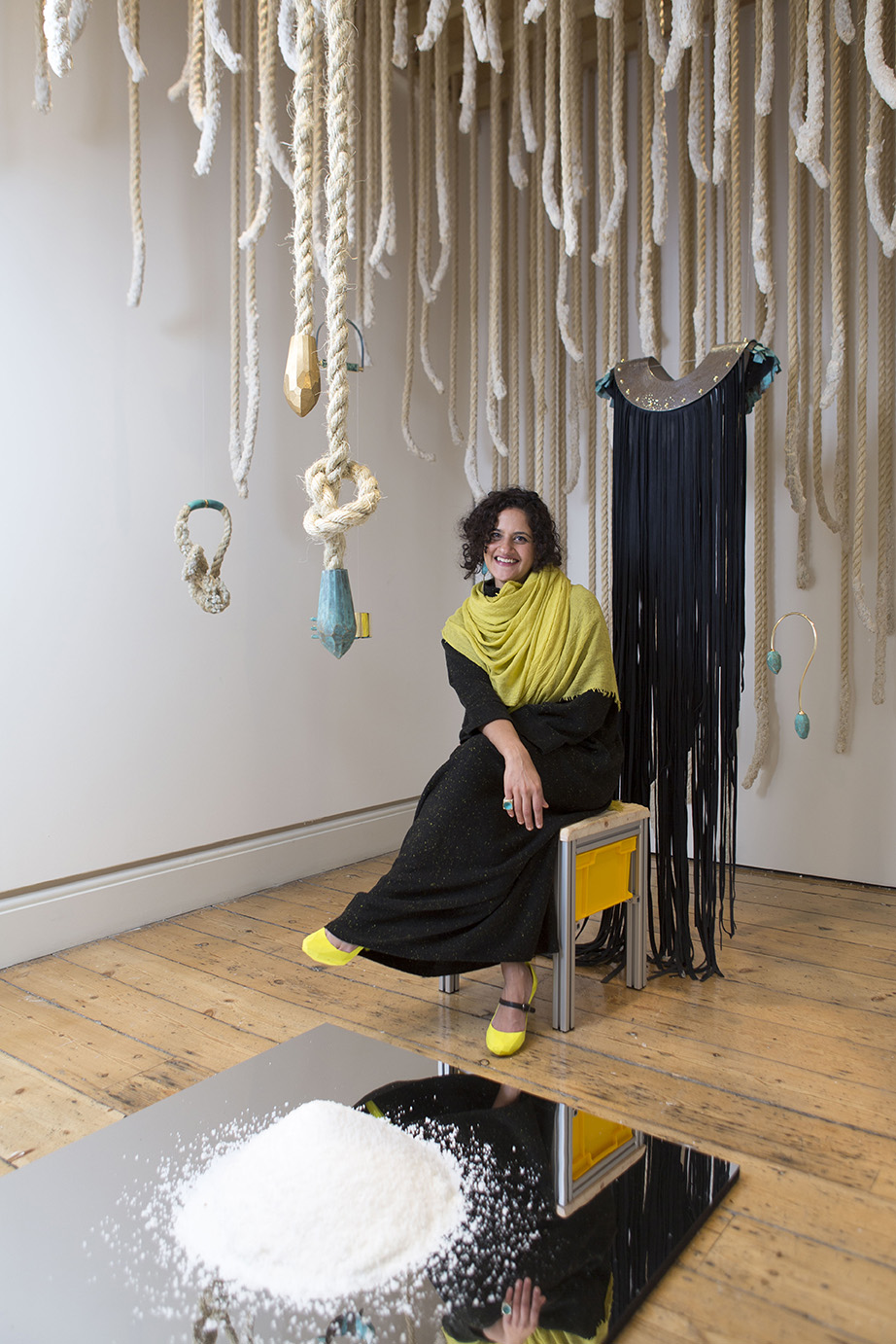 Ami Doshi Shah at the Salt Of The Earth installation at the 2019 International Fashion Showcase, in London, England 