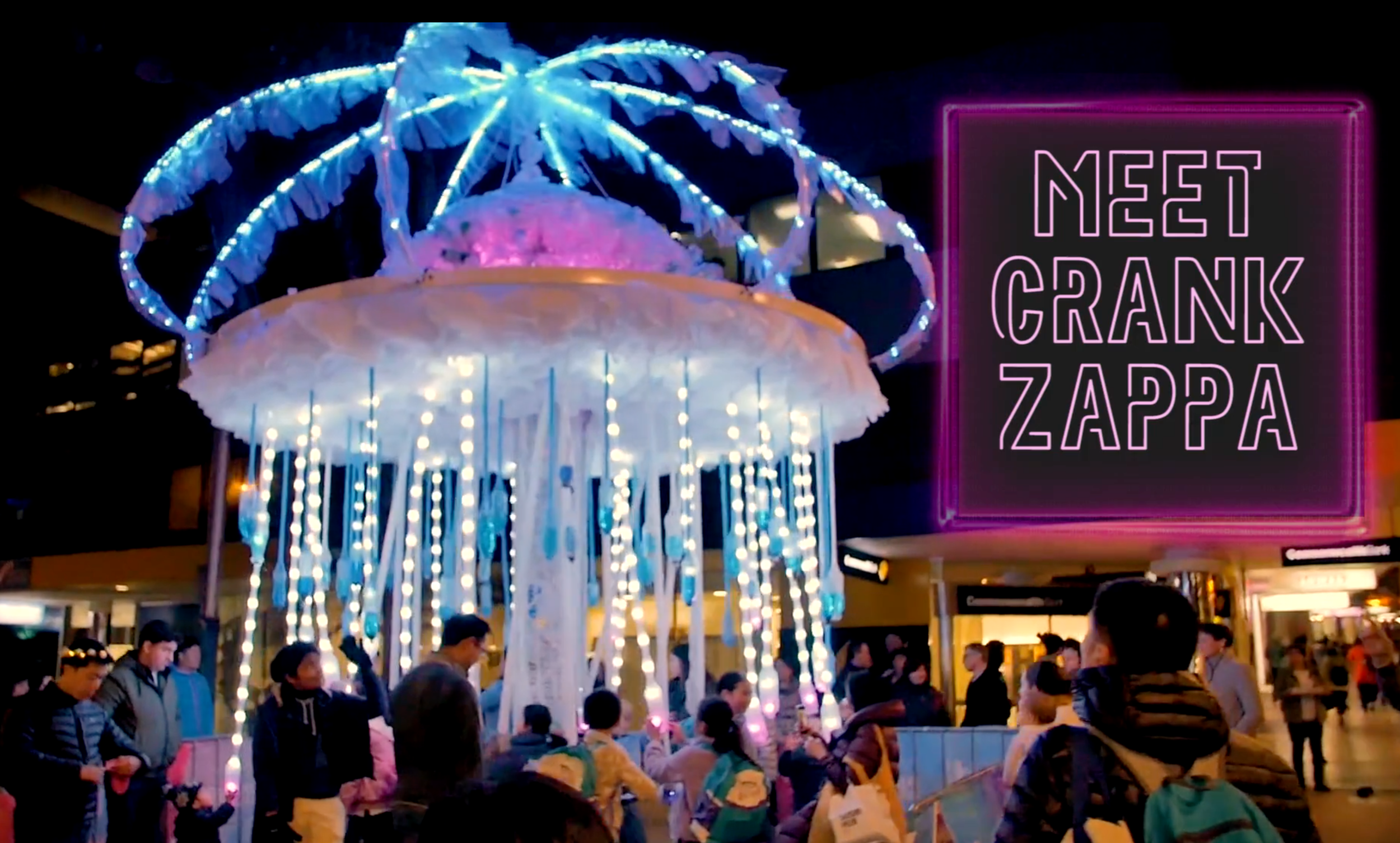  I was commission by Hornsby Shire Council to edit a promotional video for Crank Zappa art installation. I cut the piece and also created the animated neon ‘Crank Zappa’ sign and video titles.  Created by artists Amigo and Amigo, Crank Zappa is made 