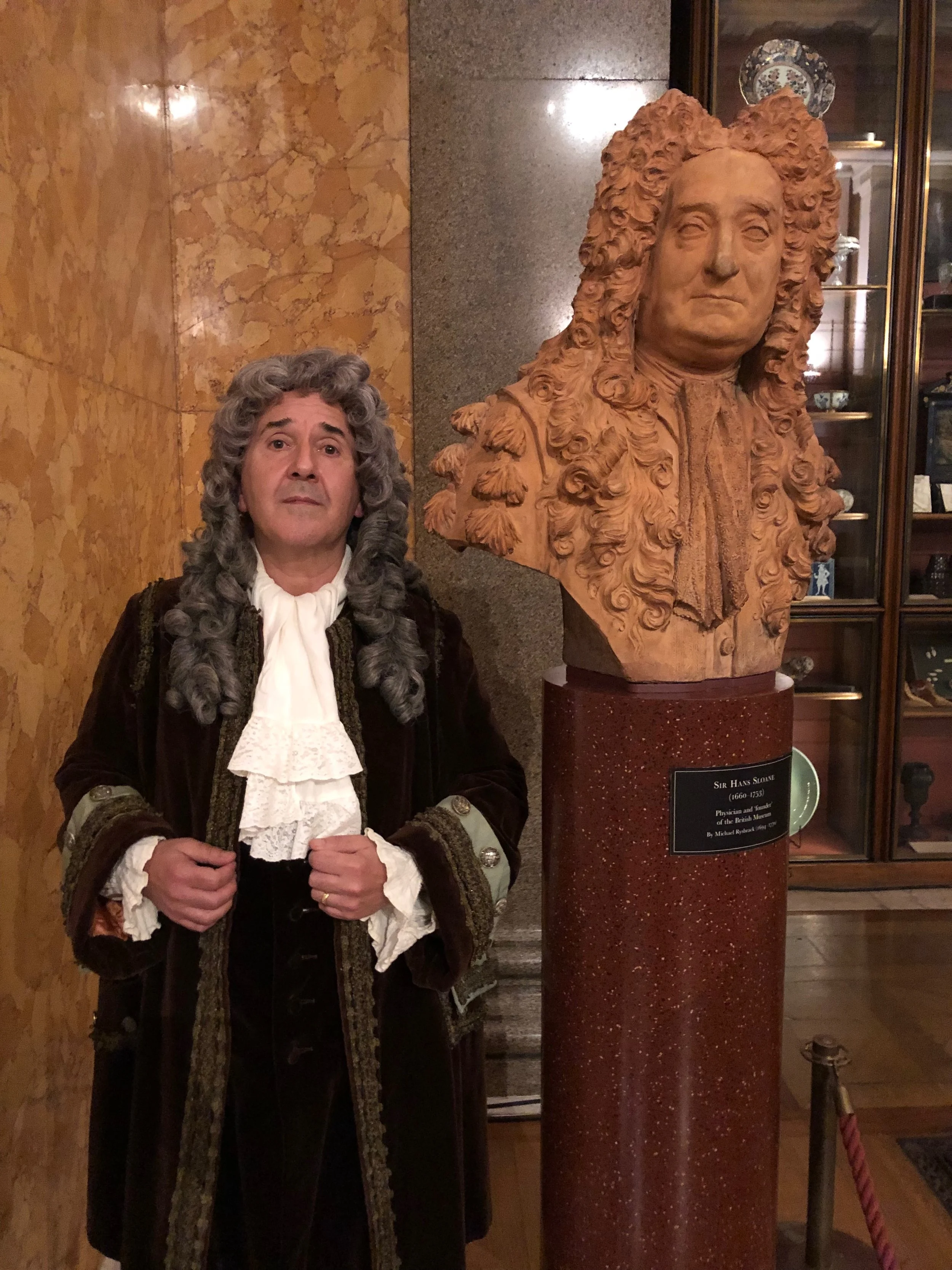 John Sloane was there! The ghost of the founder of the museum. You can learn more about him in episode 10 if the #membercast - The Man Who Collected the World