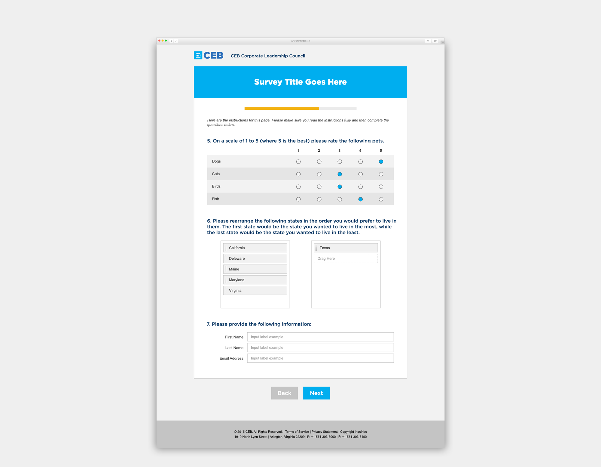 Survey Page