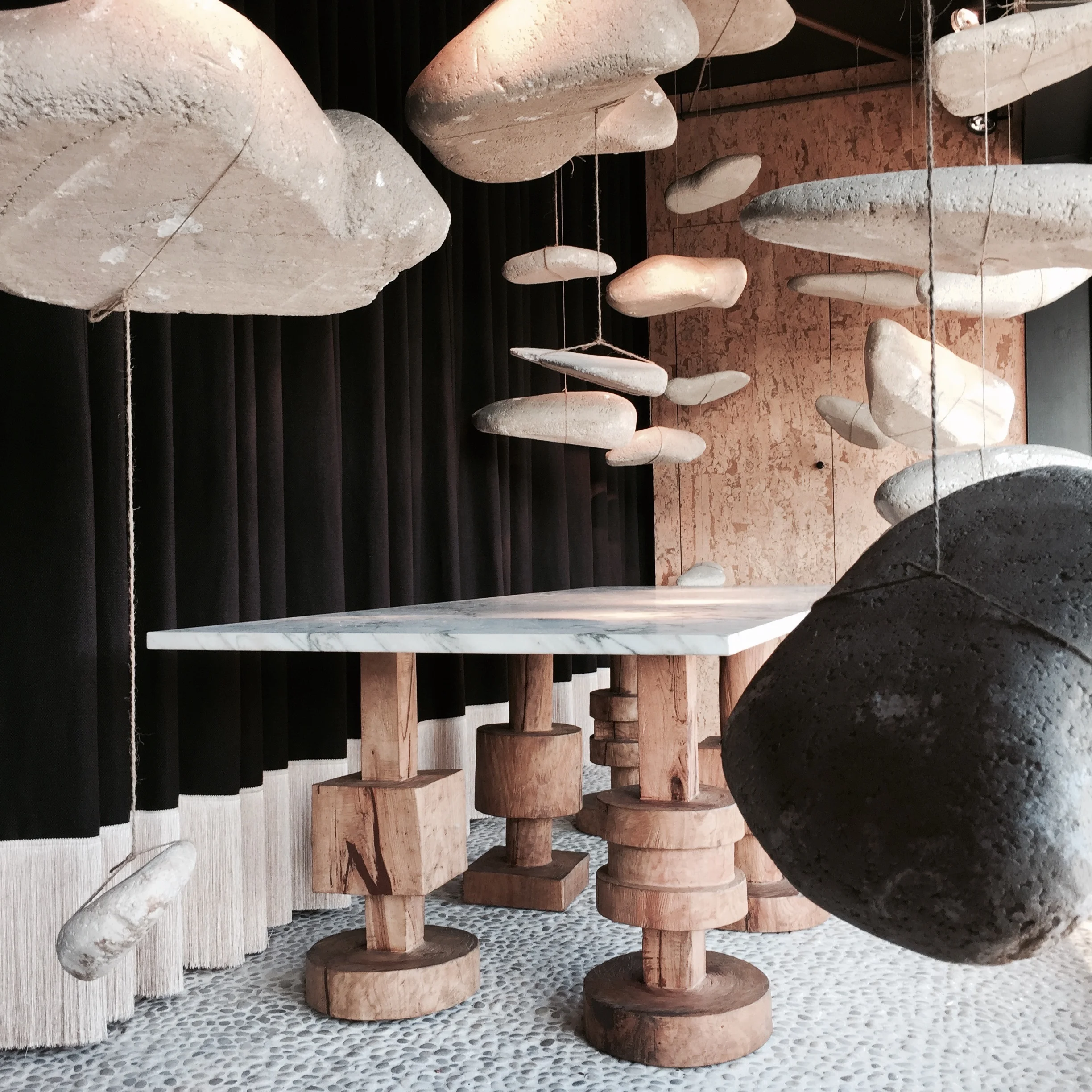 Andrea Salvetti carrara and chestnut table