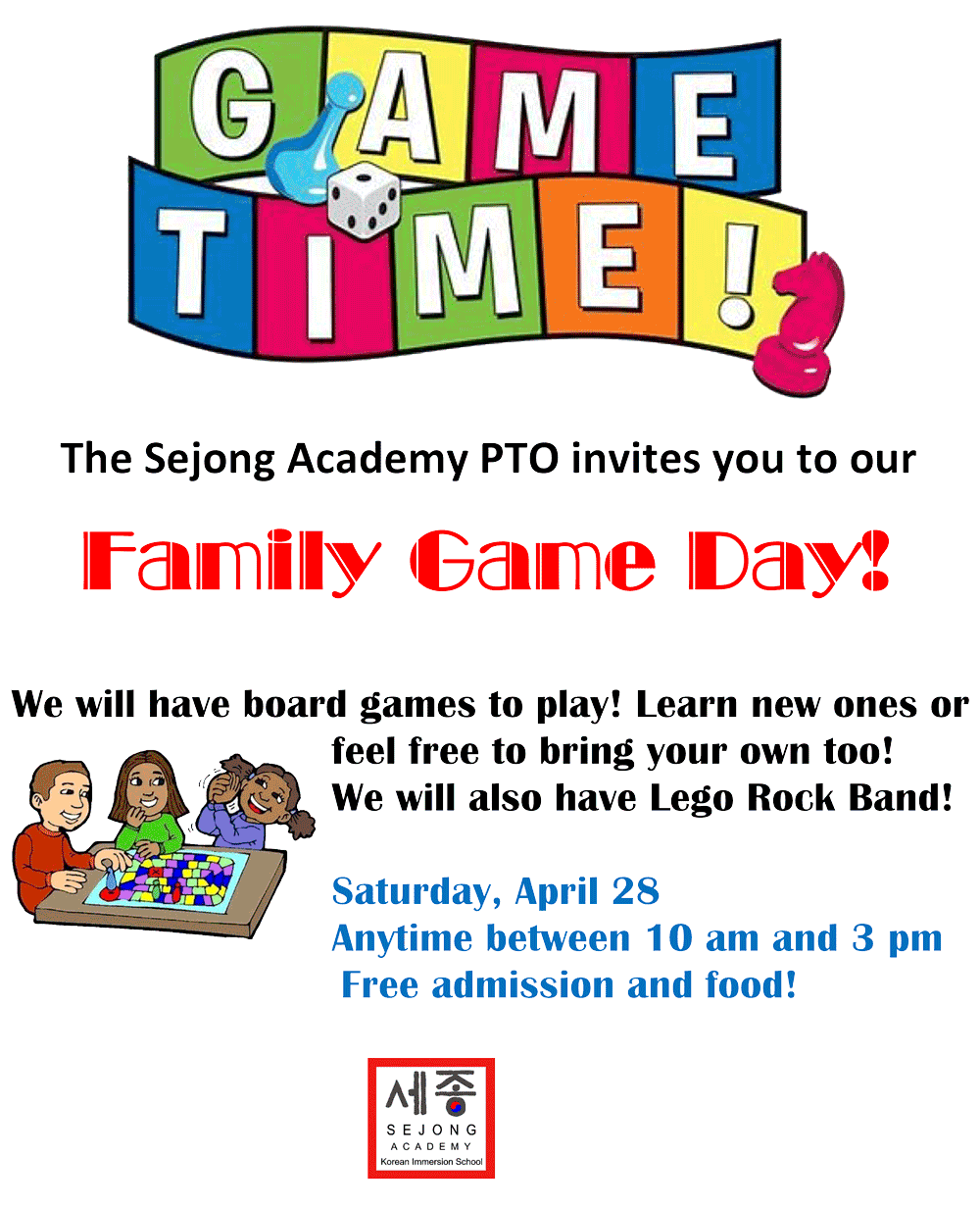 Family Game Night — Sejong Academy: A Tuition-FREE Korean Immersion Charter  School