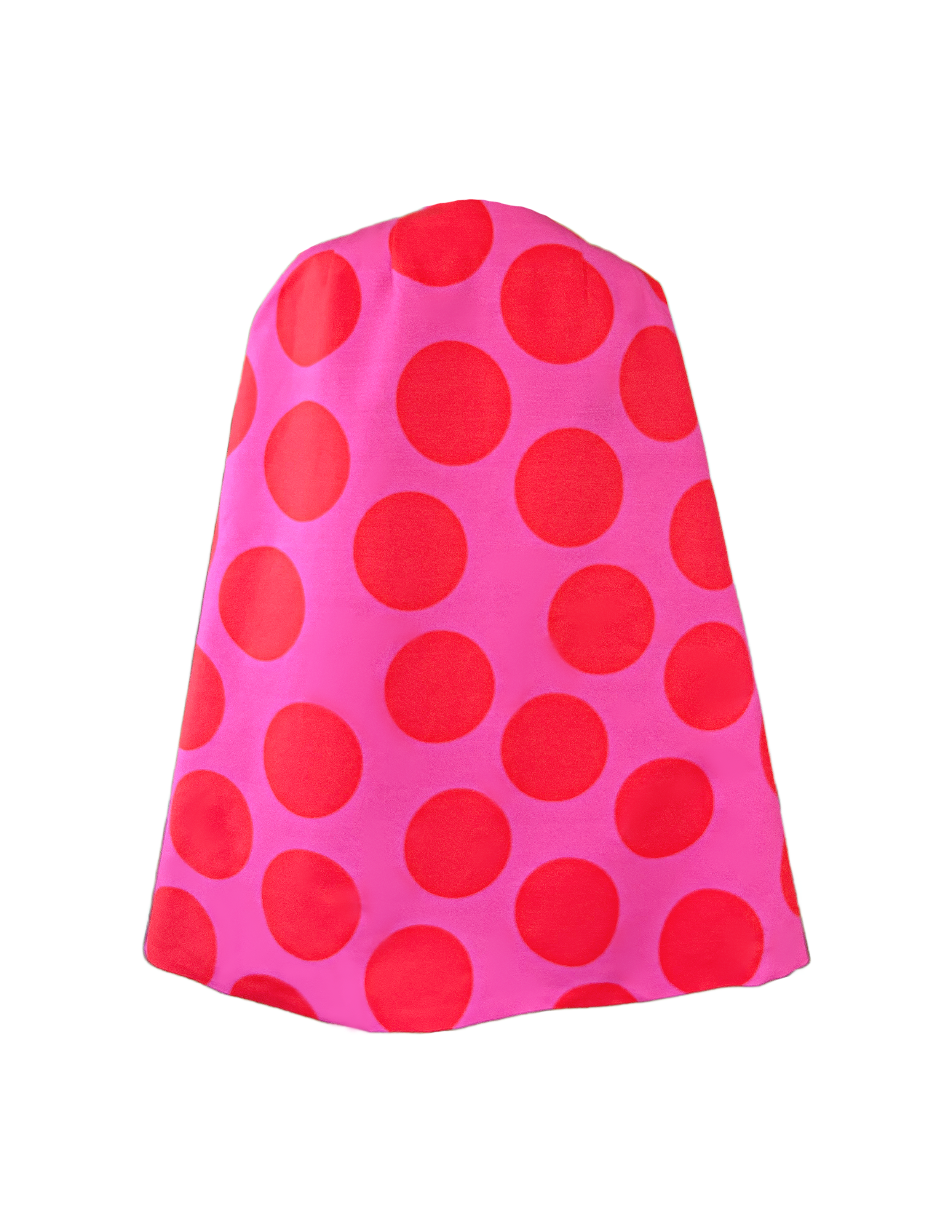 red pink giant polka dot cape back.png