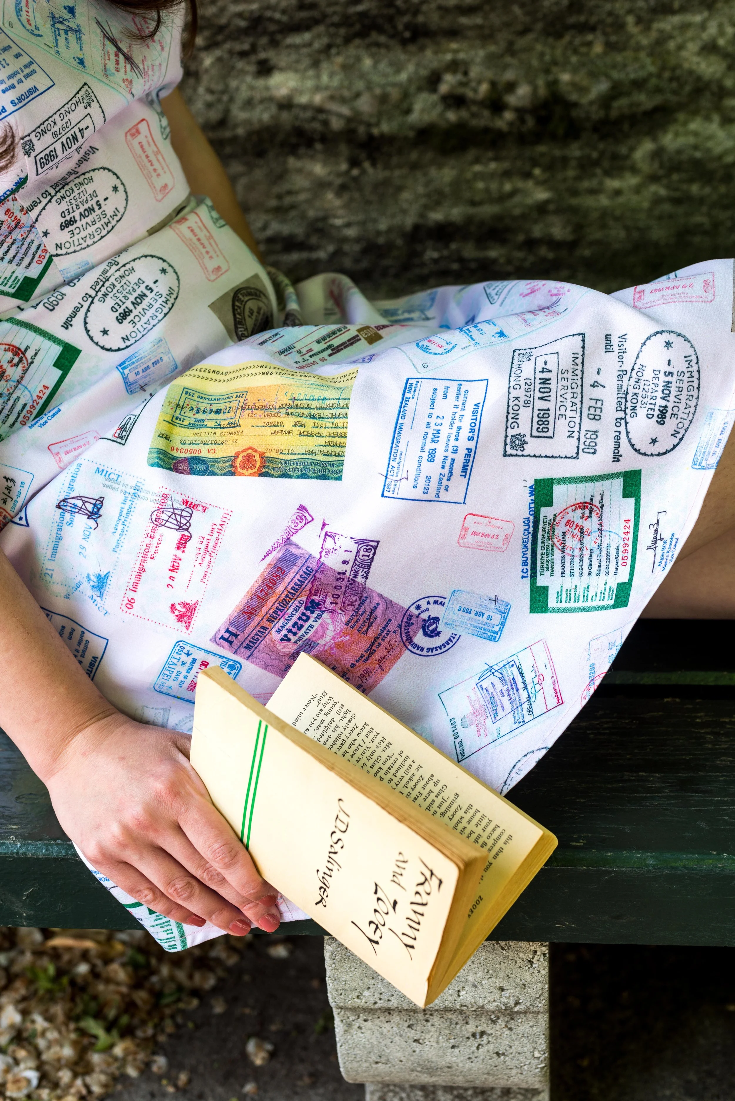 Passport Print Cotton Dress