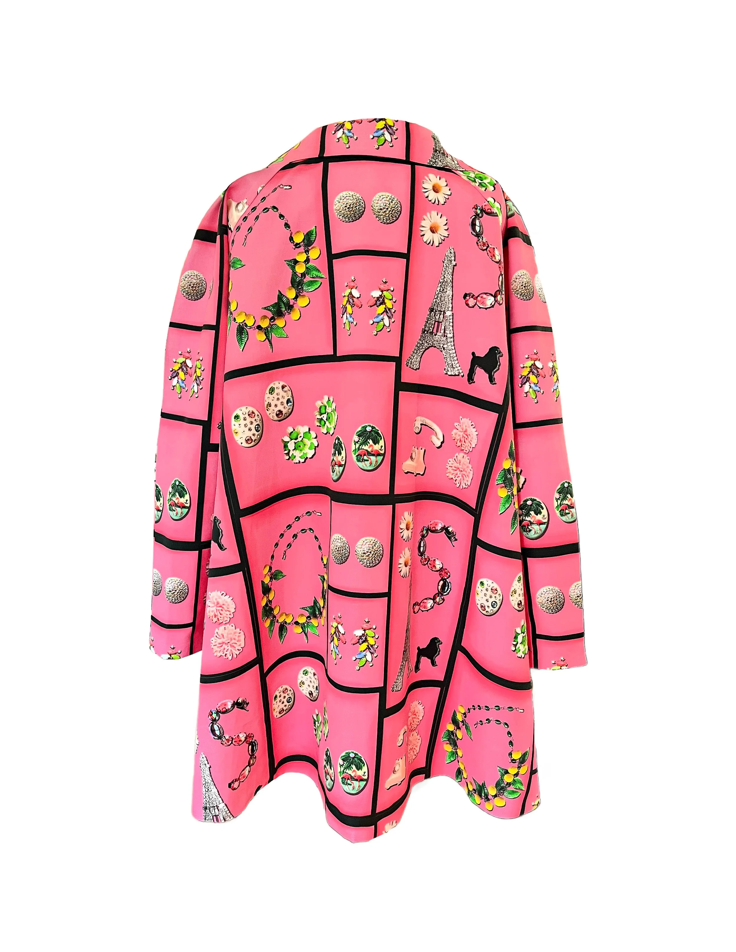 Shocking Pink Vault Swing Coat-Flash Sale